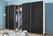 Fresh To Go Schwebetürenschrank »Level«, mit Glastüren und Synchronöffnung