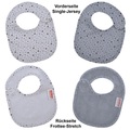 WOERNER, WÖRNER SÜDFROTTIER Druckknopflatz Sterne grau 2er Set 22 x 29 cm