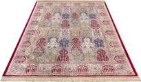 NOURISTAN Designteppich »Moud Barash«, rechteckig, 3 mm Höhe, Viskose mit Fransen, Orient Design, Seiden Optik, Wohnzimmer, Schlafzimmer, Strapazierfähig, Pflegeleicht