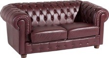 Max Winzer® 2-Sitzer Chesterfield Ledersofa »Bristol« mit edler Knopfheftung, Breite 172 cm