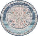Paco Home Teppich »Torres 271«, rund, 4 mm Höhe, Kurzflor, Orientalisches Vintage Design, In- und Outdoor geeignet, Wohnzimmer