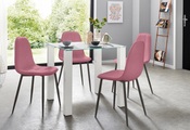 my home Essgruppe, (Set, 5 tlg.), mit Glastisch, Breite 80 cm
