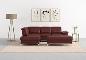 sit&more Ecksofa »Cabrio«, mit Sitztiefenverstellung und Federkern, 3 Nierenkissen