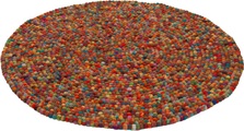 Wollteppich, »Ballo«, THEKO, rund, Höhe 22 mm, handgewebt