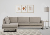 Places of Style Ecksofa »Pinto«, mit Keder und Metallfüssen