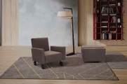 Egoitaliano Sessel »QQ«, zum Hocker zusammenklappbar, inkl. Rollen
