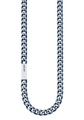 Panzer-Halskette in Silber/Blau