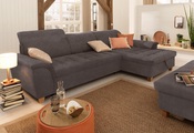 Home affaire Ecksofa »Lyla«, mit Recamiere, wahlweise mit Rückenfunktion und zusätzlich mit Bett + Bettkasten