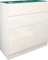 borchardt Möbel Kommode »Vaasa«, Breite 76 cm, Glasoberboden