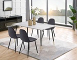 Leonique Essgruppe »Eadwine«, (Set, 5 tlg.), bestehend aus Eadwine Esstisch 160 cm und 4 Eadwine Esszimmerstühlen