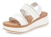 LASCANA Sandalette, aus Leder mit leichtem Keilabsatz