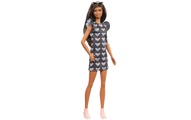 Barbie, Barbie Fashionistas Puppe im grauen Kleid mit Mausaufdruck Multicolor
