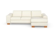 sit&more Ecksofa »Durness«, mit Federkern und hochwertigen Massivholzfüssen, wahlweise mit Kopfteilverstellung, Bettfunktion und Bettkasten oder mit Bettfunktion und Bettkasten