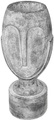 Gilde, GILDE Pflanzkübel »Pflanzkübel Face, grau«, (1 St.), Blumenkübel, Pflanzübertopf, Blumentopf, aus Magnesia, mit graphischen Gesichtszügen, mit eingearbeiteten Pflanztopf, in verschiedenen Grössen erhältlich, In- und Outdoor geeignet, Wohnzim