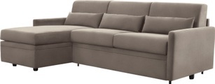 INOSIGN Ecksofa »Avellino«, mit Bettfunktion, inkl. Matratze und klappbaren Metallgestell, Liegefläche 140/208 cm