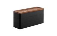 Yamazaki - Aufbewahrungsbox RIN - schwarz - Mischmaterial - 8/24/11.5 cm
