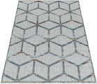 Ayyildiz Teppiche Teppich, rechteckig, 8 mm Höhe, Flachflor mit Hoch-Tief-Struktur, In-und Outdoor geeignet