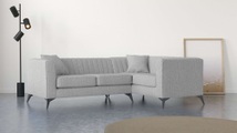 Places of Style Ecksofa »MATTHEW B/T/H: 240/167/74 cm«, L-Form, Steppung im Rücken, incl. Zierkissen, lose Sitzkissen