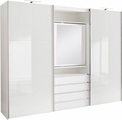 Fresh To Go Schwebetürenschrank mit drehbarer Spiegeltür, Aussentüren mit Glas