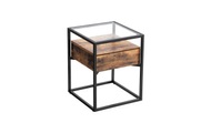 Vasagle - LET04BX Nachttisch, Industrial Design, Vintage Brown/Black