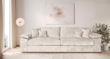Home affaire Big-Sofa »Soft&Cosy XXL, B: 303 cm« Mega-Sofa, Cord oder Chenille-Struktur, mit Federkern & 4 Zierkissen