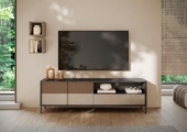 INOSIGN Lowboard »Everest Breite 206 cm, TV-Board mit 2 Türen u. 1 Schubkasten«, Fernsehtisch, TV-Schrank, Soft/Self Closing, Korpus 22 mm