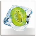 Artland Wandbild »Kiwi im Eiswürfel«