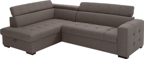 exxpo - sofa fashion Ecksofa, Steppung im Sitzbereich, Wahlweise mit Bettfunktion und Bettkasten, inklusive 3 verstellbaren Kopfstützen