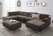 andas Wohnlandschaft »Janek«, mit Federkern und Keder in scandinavischem Design