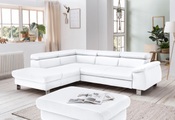 COTTA Ecksofa »Komaris«, inklusive Kopf- bzw. Rückenverstellung, wahlweise Bettfunktion, Bettkasten und RGB-LED-Beleuchtung