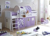 Ticaa Hochbett »Eric« mit Rolllattenrost und Textil-Set
