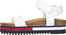 Tommy Jeans Riemchensandale »FLAG OUTSOLE TOMMY JEANS SANDAL«, mit verstellbaren Klettverschlüssen