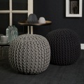 Obsession Sitzkissen »My Cool Pouf«, (1 St.), Sitzhocker, rund, Strickoptik