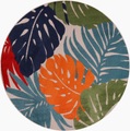 Sanat Teppich »Floral«, rund, 6 mm Höhe, In- und Outdoor geeignet, florales Design, Balkon, Terasse