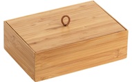 Wenko Box , Terra , Braun , Holz , Bambus , massiv , 22x7x15 cm , Natur,Echtholz , Deckel , 004332052711