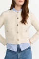 RICHROYAL Cardigan, Boucle, gerader Form, Schmuckknöpfe, Rundhals