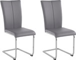 Home affaire Freischwinger »Alex«, (Set), 2 St., Kunstleder, Stuhl belastbar bis 120 Kg, Gestell im Chrom-Look