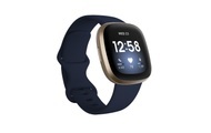 Fitbit, FITBIT Versa 3 - Smartwatch (Silikon, Blau/Gold)