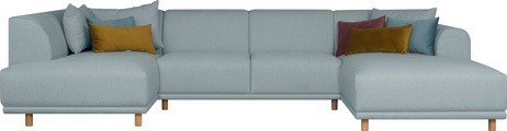 andas Wohnlandschaft »Maroon«, in skandinavischem Design, mit losen Kissen