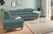 exxpo - sofa fashion Ecksofa, inklusive Kopfteilverstellung, wahlweise mit Bettfunktion und Bettkasten