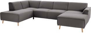 andas Wohnlandschaft »Janek«, mit Federkern und Keder in scandinavischem Design