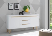 INOSIGN Sideboard »Torge, Anrichte, Kommode, Schubladenschrank«, (1 St.), abgeschrägte Füsse, drei Farben, Scandi Design, 160 cm breit