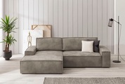 Home affaire Ecksofa »SHERWOOD«, mit Bett-Funktion (Liegefläche 210x136 cm), mit 2 losen Rückenkissen