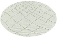 Carpet City Teppich »Palm«, rund, 5 mm Höhe, Wetterfest & UV-beständig, für Balkon, Terrasse, Flur, Küche, flach gewebt