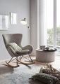 mutoni casual, Schaukelstuhl Texturstoff grau