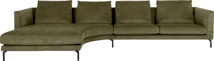 furninova Ecksofa »Francis Dusk«, mit abgerundetem Longchair, im skandinavischen Design