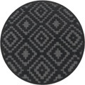Paco Home Teppich »Livorno 672«, rund, Uni-Farben, Scandi, Rauten Muster, Hoch-Tief Effekt, Outdoor geeignet