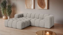 GOODproduct Ecksofa »KALLIE Design-Sofa mit Wellenunterfederung, Bubble-Optik, 248/186/72cm« moderne Steppung, hoher Sitzkomfort und modernes Design