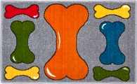 Hanse Home, HANSE Home Fussmatte »Bright Bones«, rechteckig, 9 mm Höhe, Weicher Flor, Farbenfrohes Design, Türvorleger, strapazierfähig, pflegeleicht, eingangsbereich