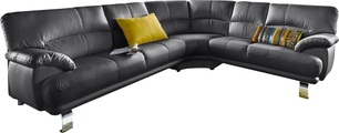 TRENDMANUFAKTUR Ecksofa, mit langem Schenkel